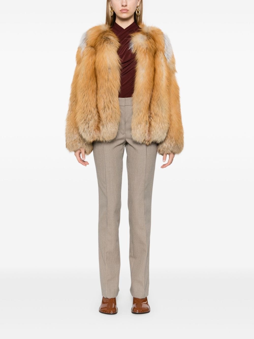 checked tailored trousers - 2