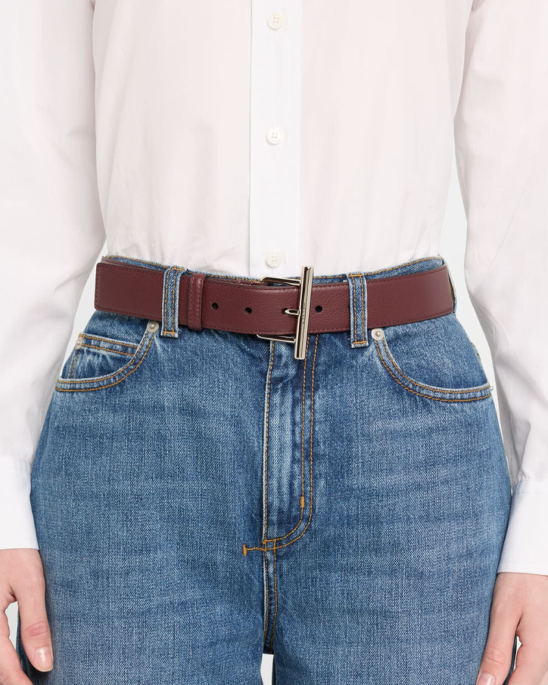 Alexander McQueen Sling Cross-Bar Buckle Leather Belt outlook