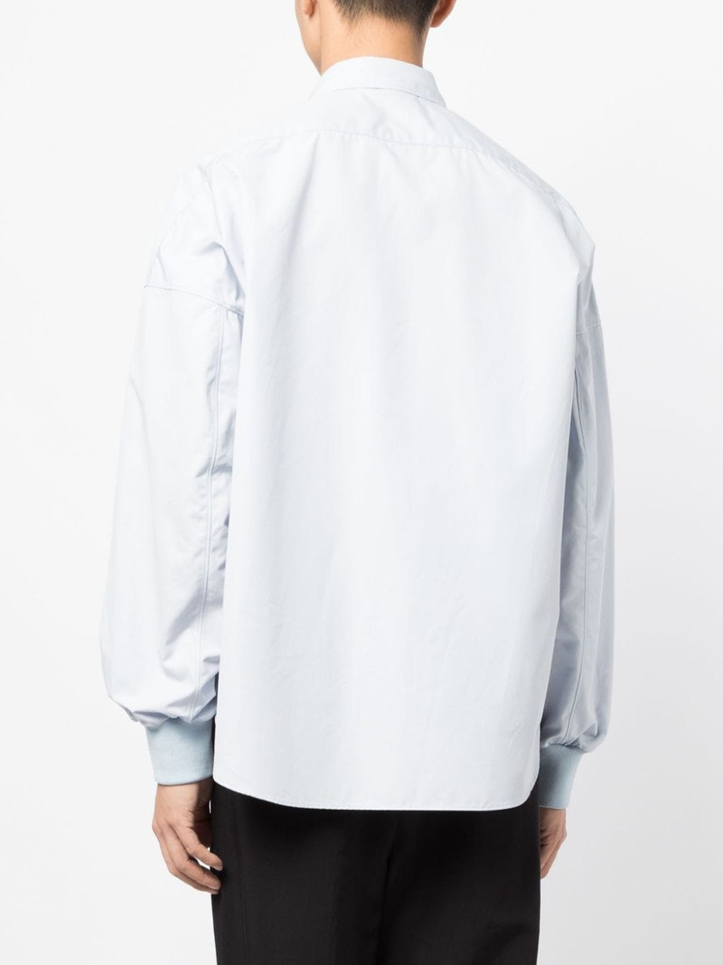 ribbed-cuff silk-blend shirt 4