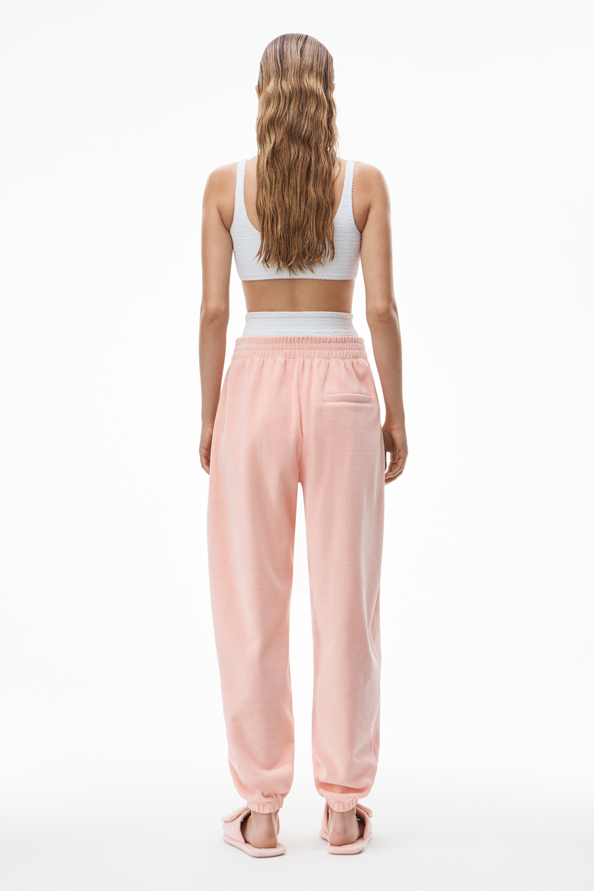 CRYSTAL LOGO SWEATPANT IN SOFT VELOUR - 4