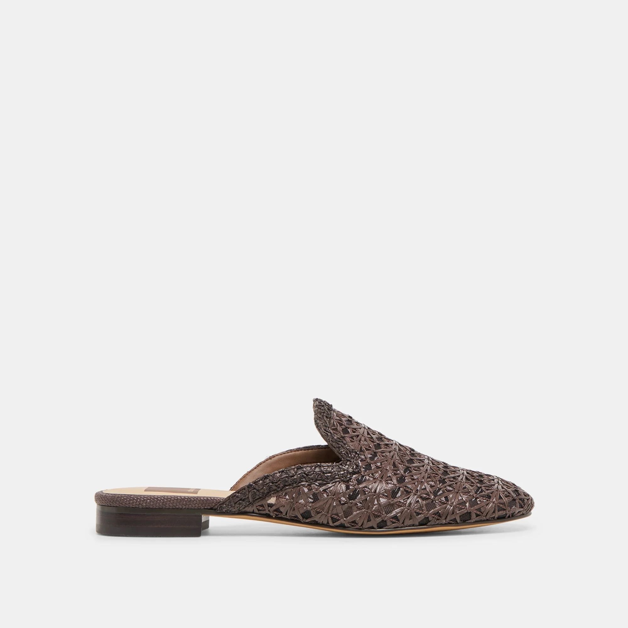 KIRT FLATS CHOCOLATE CROSS HATCH RAFFIA - 1