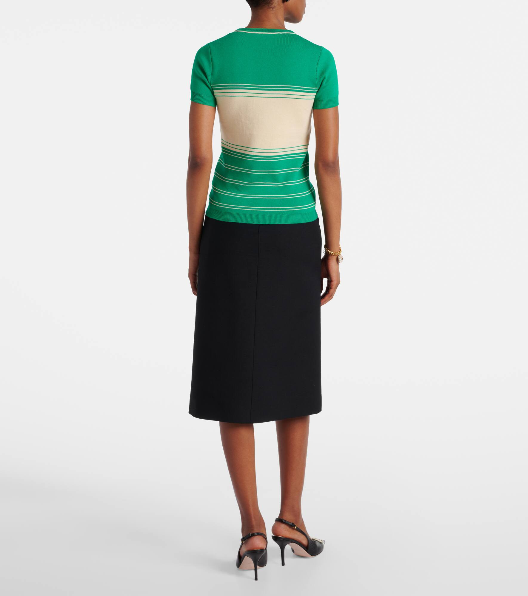 Chez Valentino striped cotton top - 3