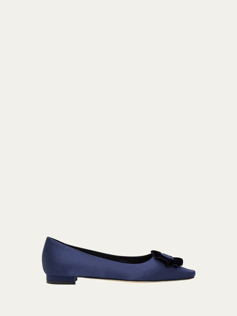 Fortan Satin Ballerina Flats - 1