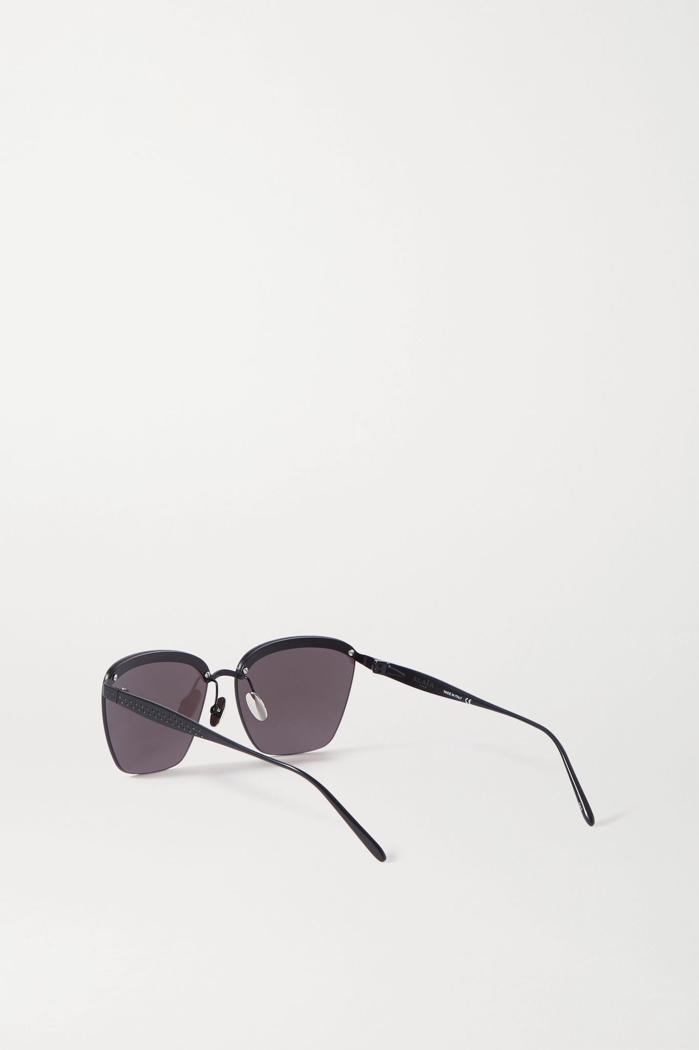 Square-frame studded metal sunglasses - 3