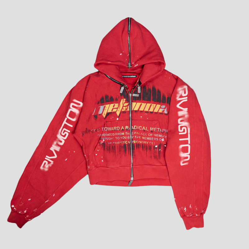 RADICAL PAPER ROSE ZIP HOODIE 1