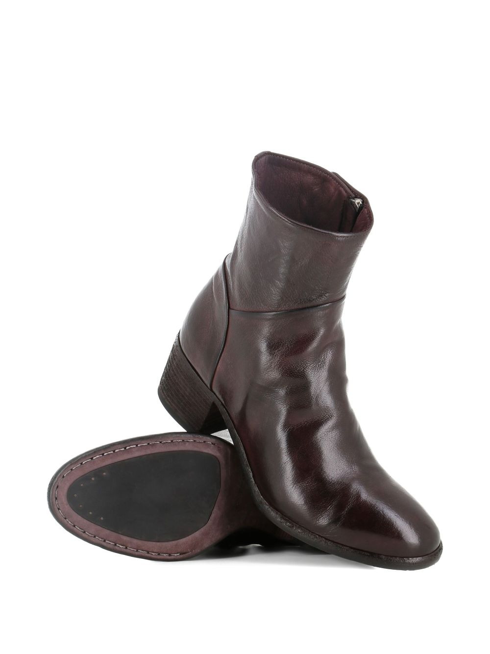 zipped block-heel boots - 5