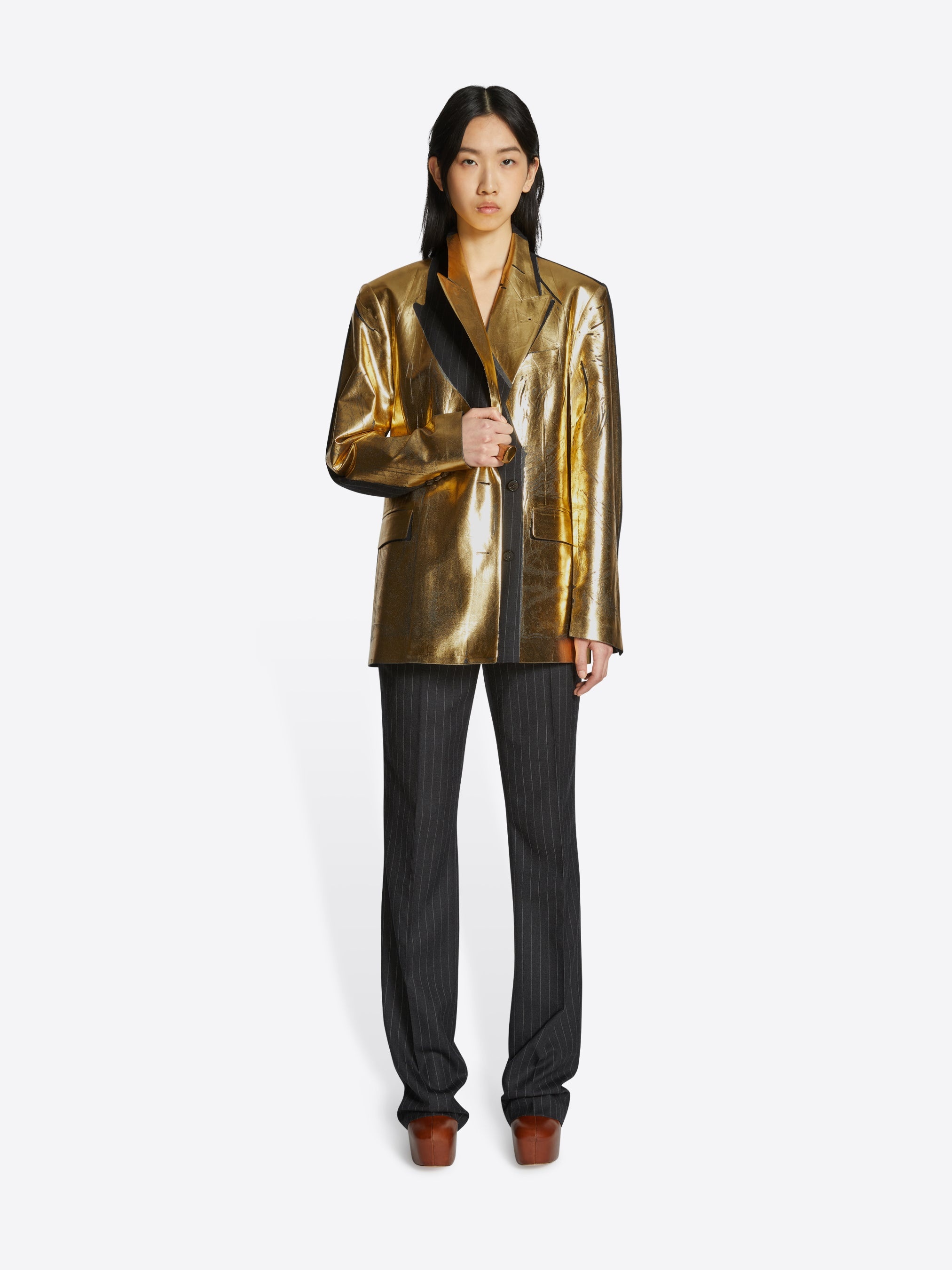 GOLD FOILED BLAZER - 2