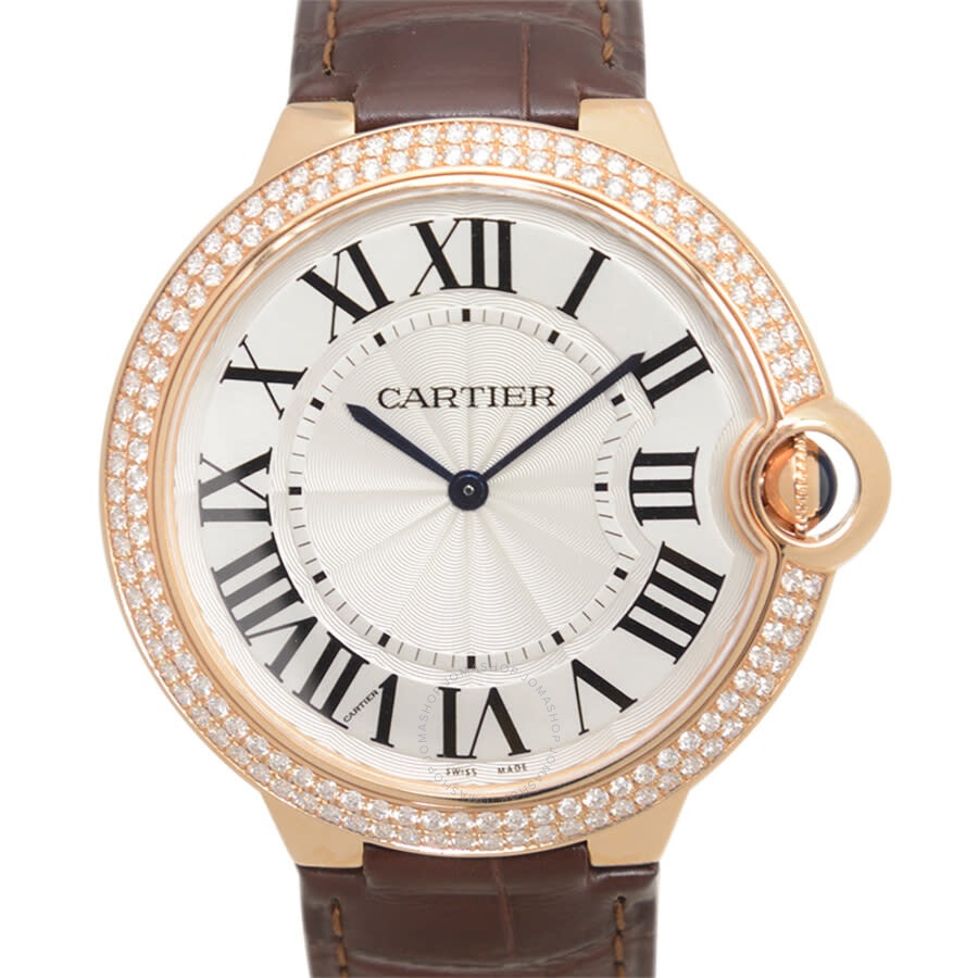 Cartier Ballon Bleu de Cartier Hand Wind Diamond Silver Dial Men's Watch WE902055 - 2