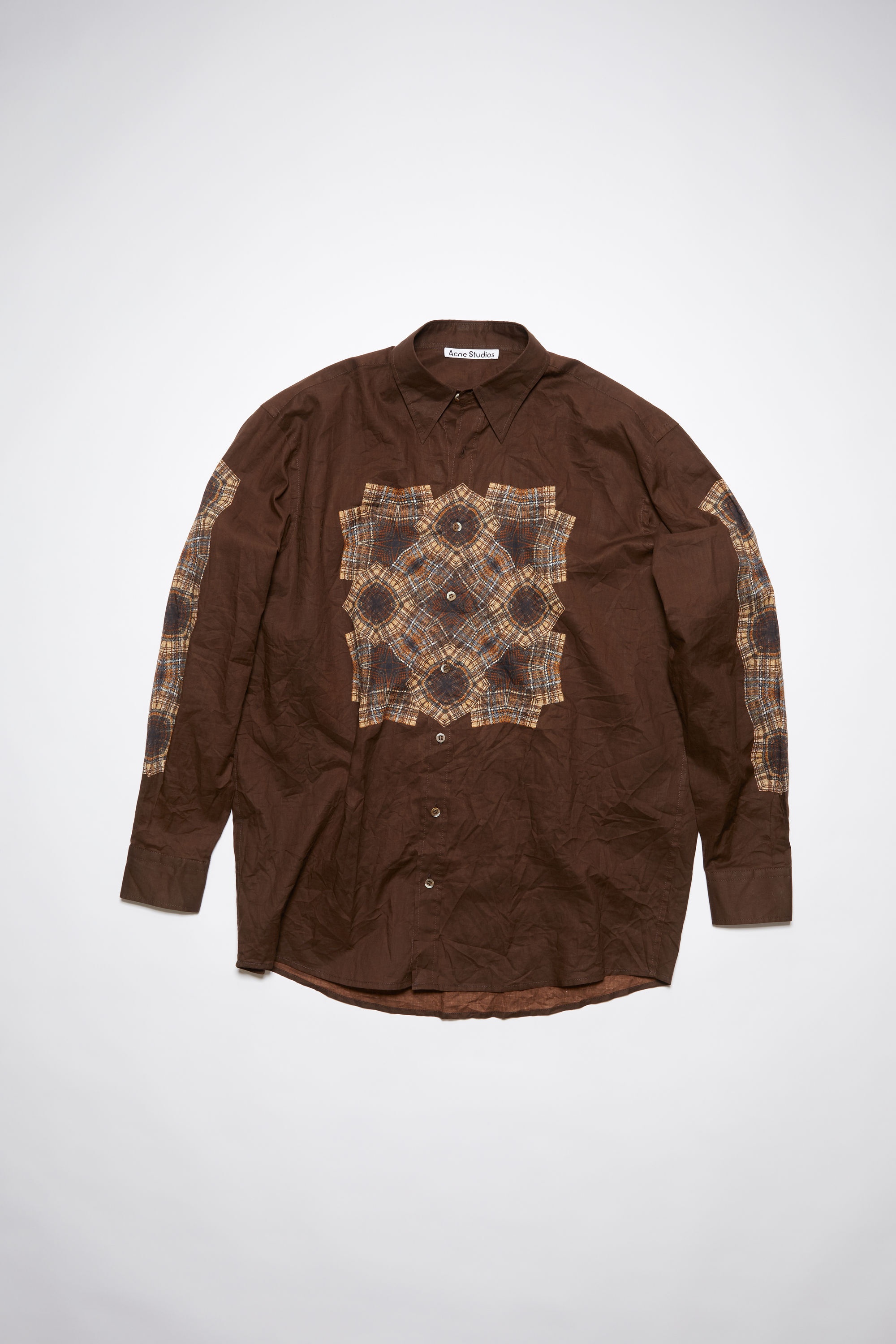 Long sleeve print shirt - Brown - 6