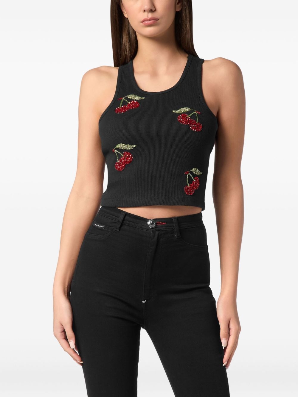 crystal-embellished tank top - 2