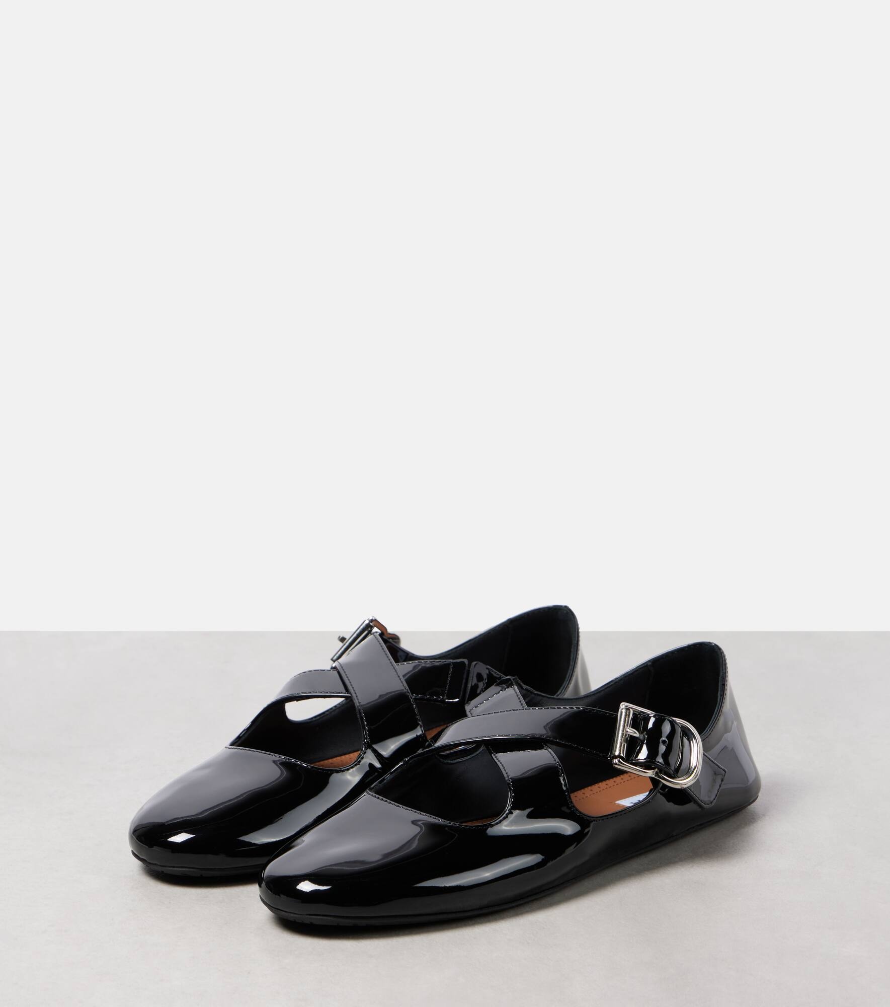 Criss Cross patent leather ballet flats - 4