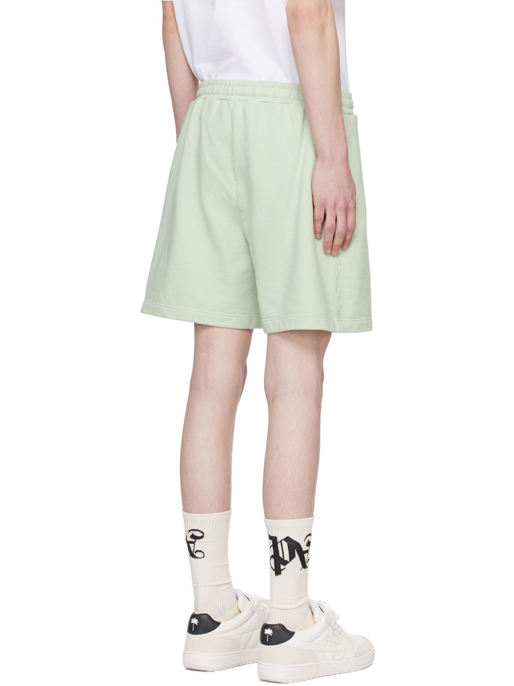 Green Embroidered Shorts - 3