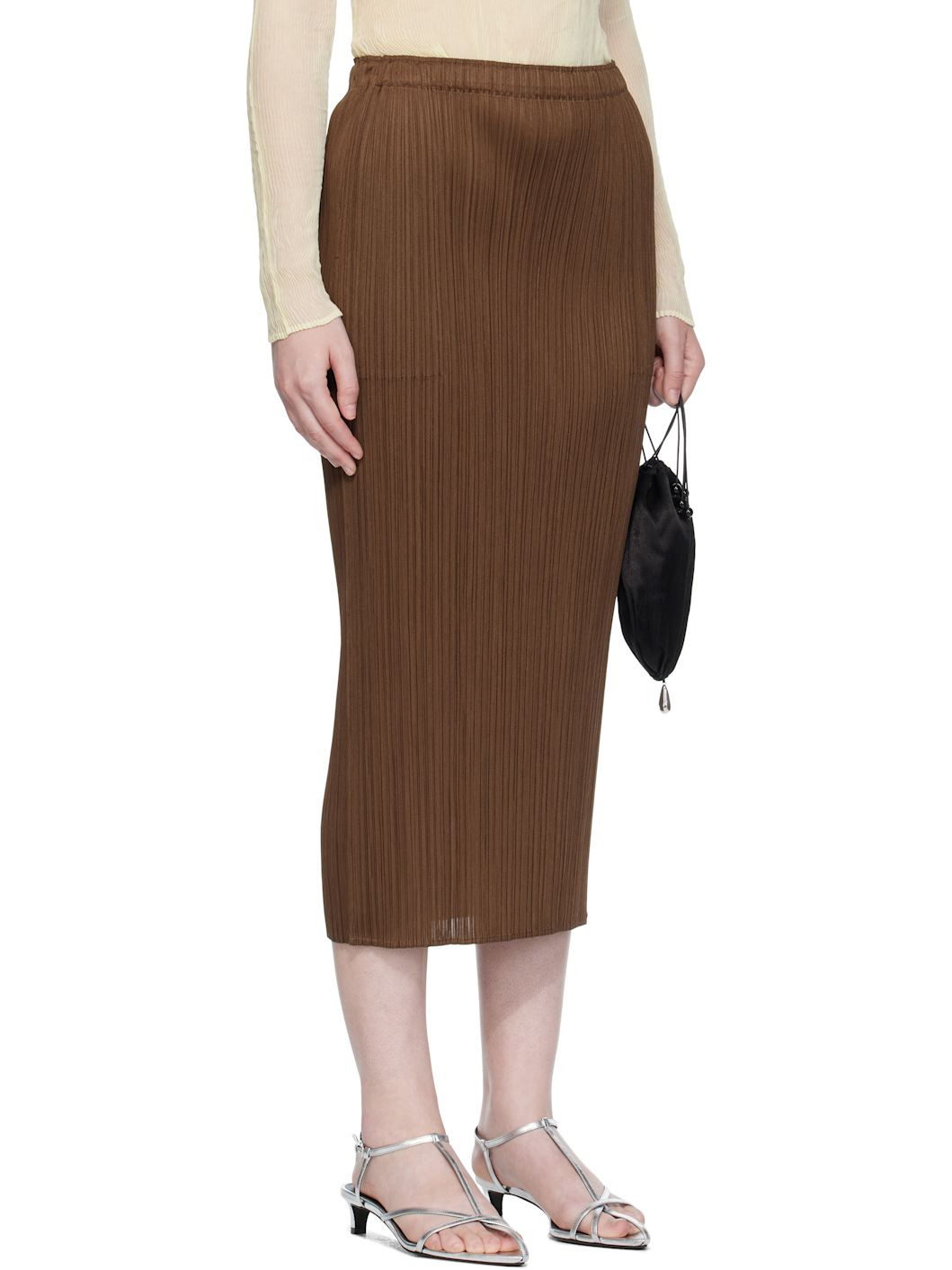 Brown New Colorful Basics 4 Midi Skirt - 2