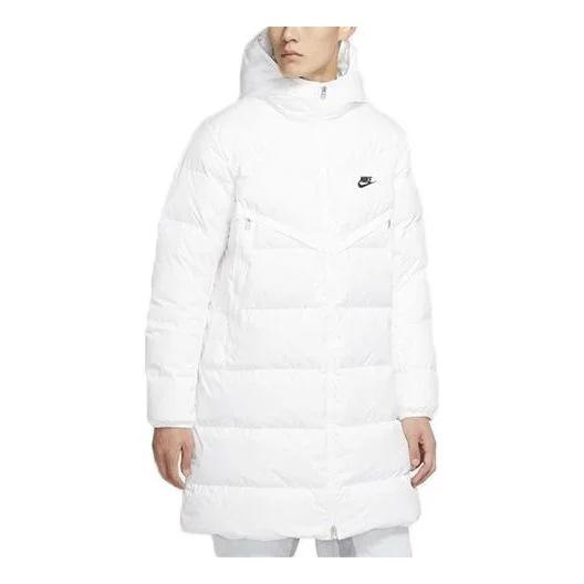 Nike Sportswear Down-fill Windrunner 방패 긴 다운 재킷 백색 CU4409-100 - 1