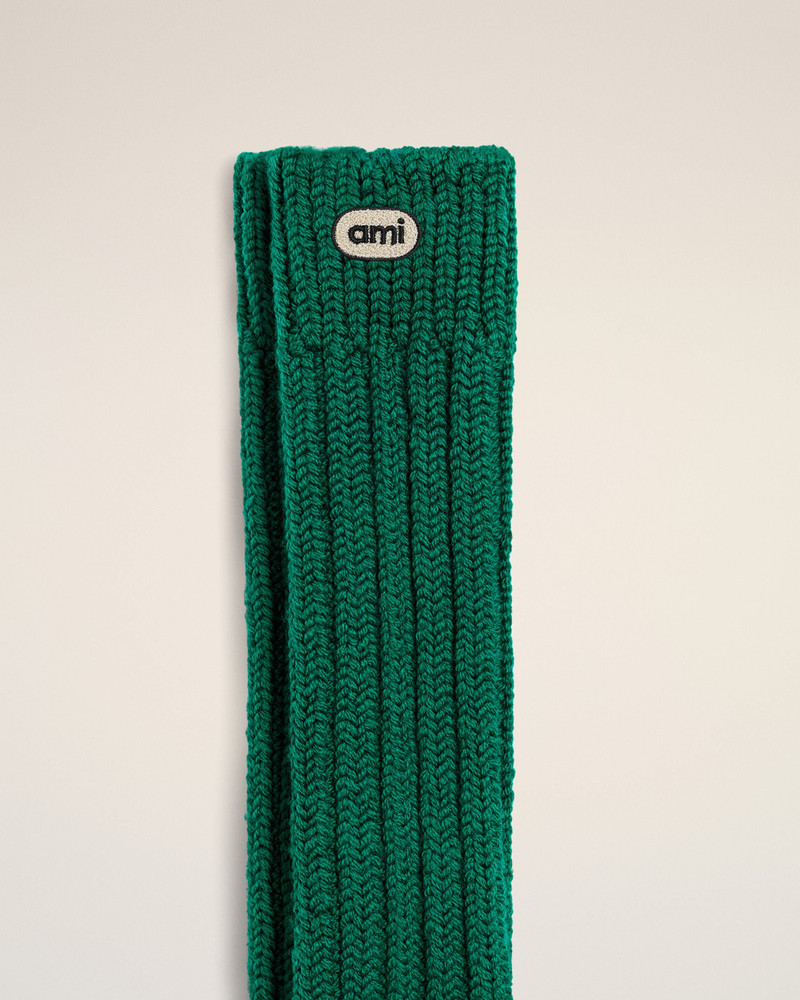 GREEN WOOL SOCKS WITH AMI PATCH 3