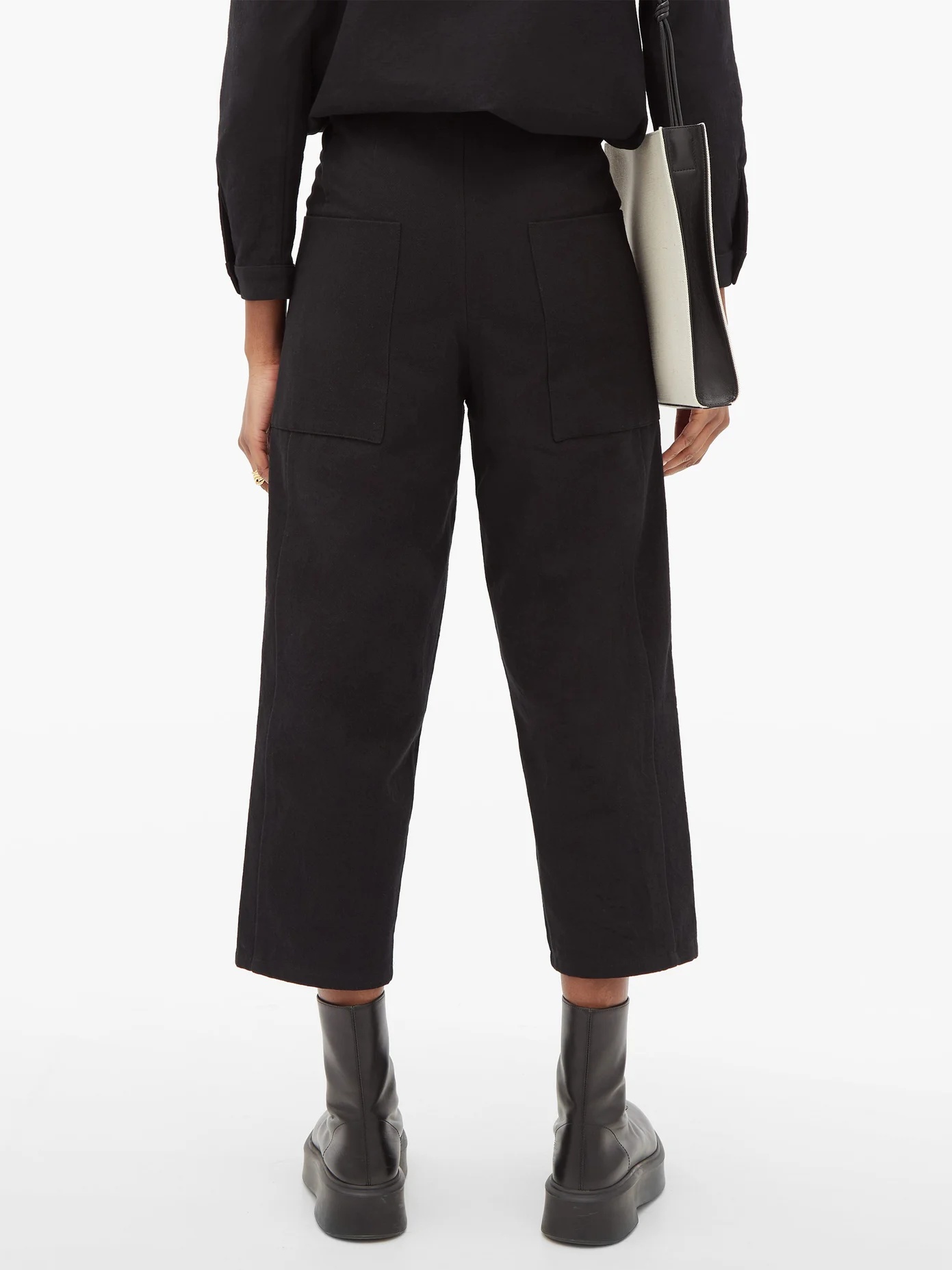 The Conductor cotton-blend cropped trousers - 5