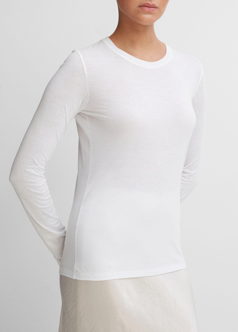 Vince Essential Long Sleeve Crew Neck T-Shirt outlook