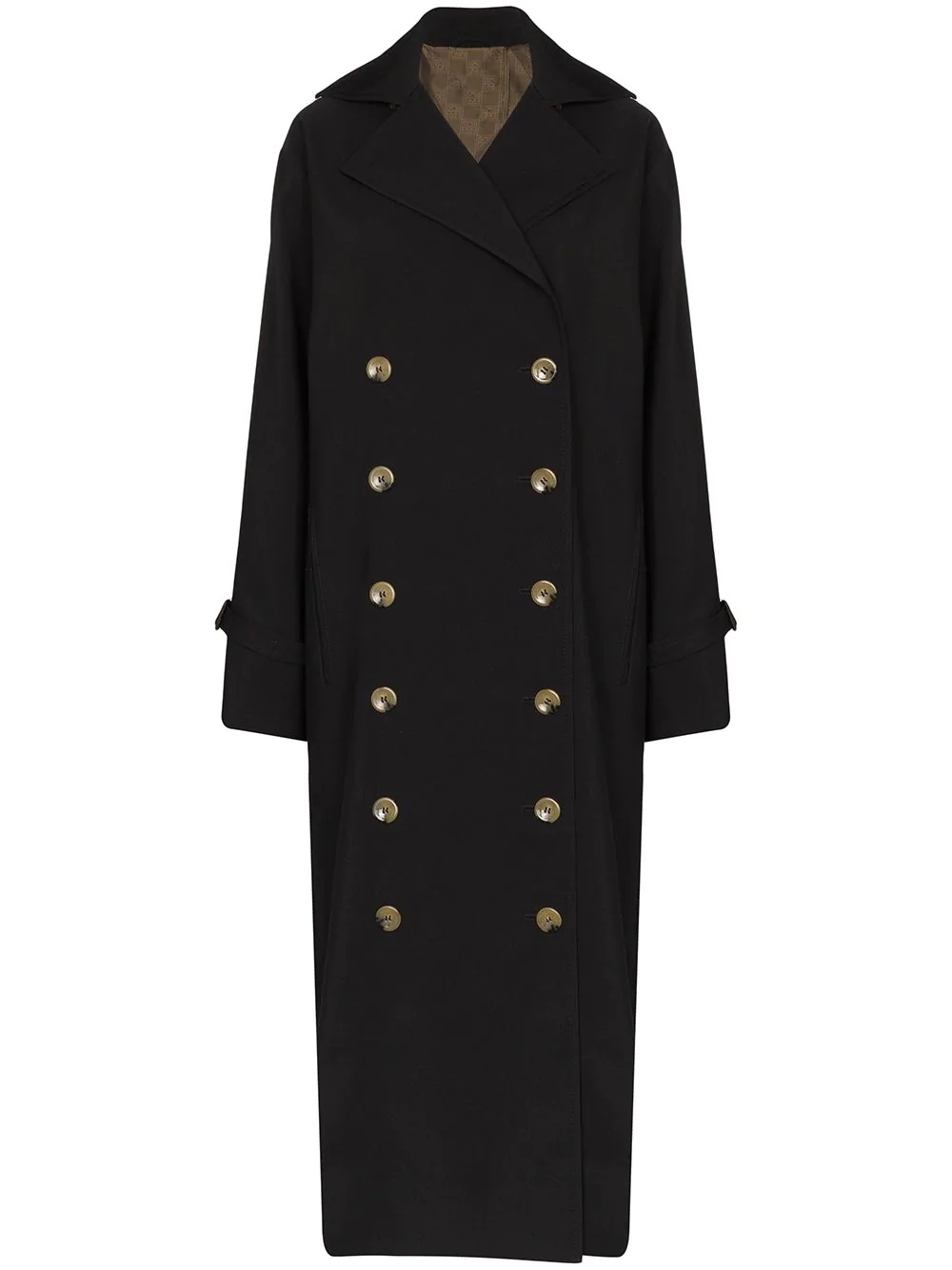 double-breasted trench coat - 1