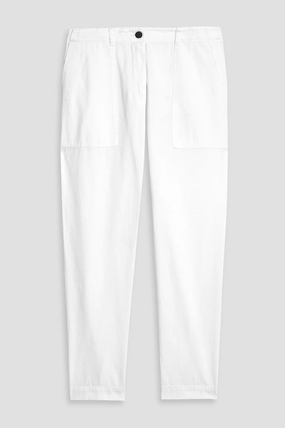 Cotton-twill straight-leg pants - 1