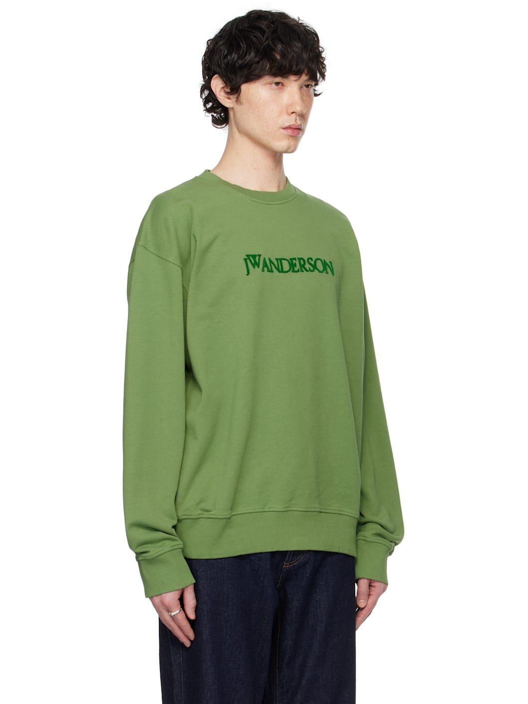 Green Logo Embroidery Sweatshirt - 2