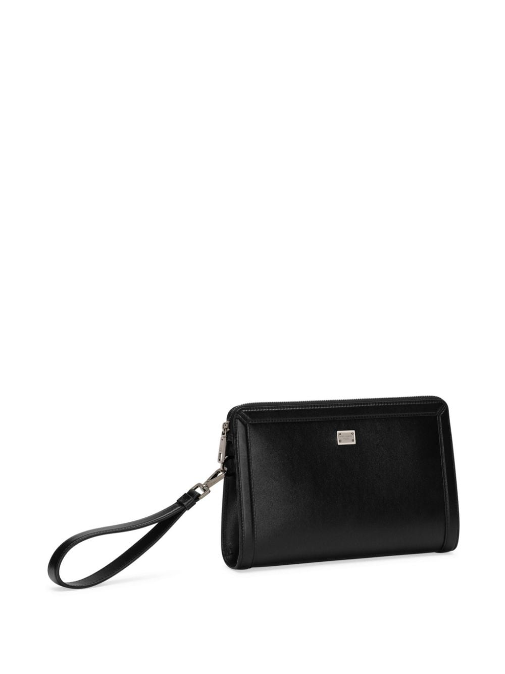 logo-plaque clutch bag - 4
