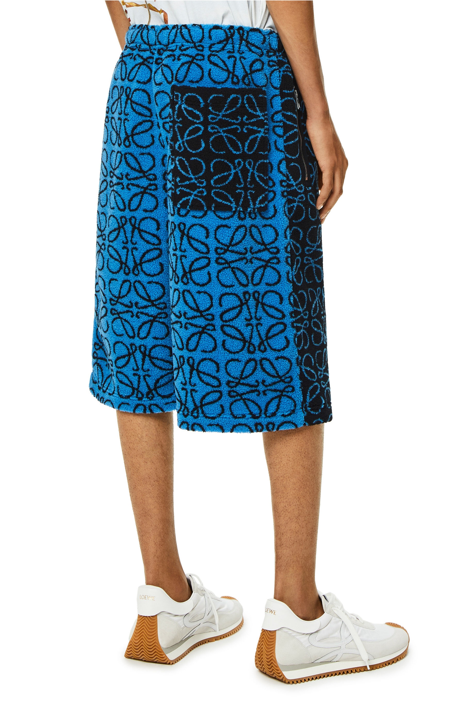 Anagram jacquard fleece shorts - 4