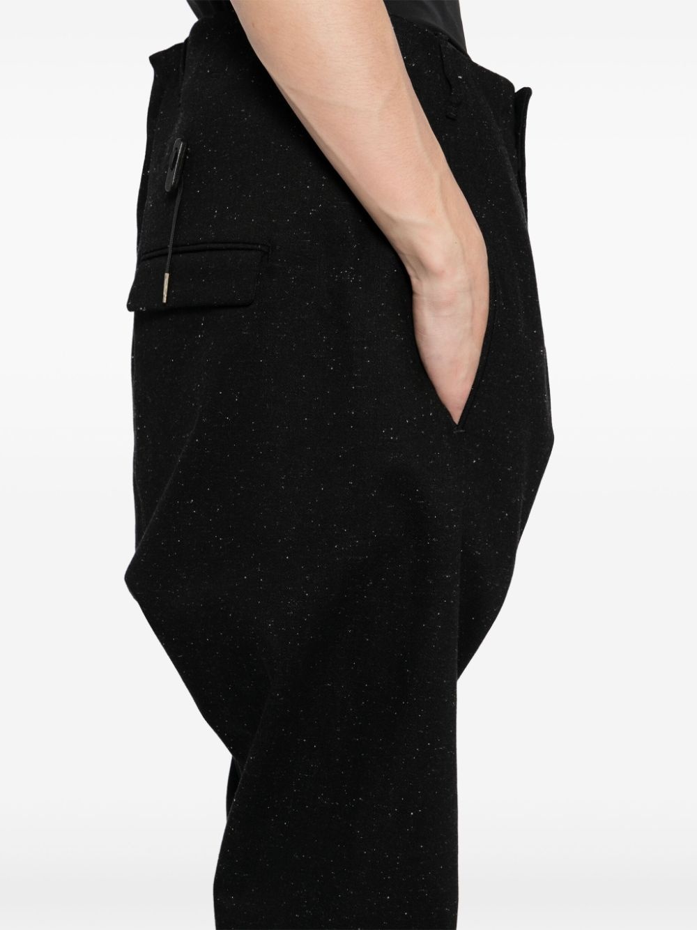 dyed drop-crotch trousers - 5