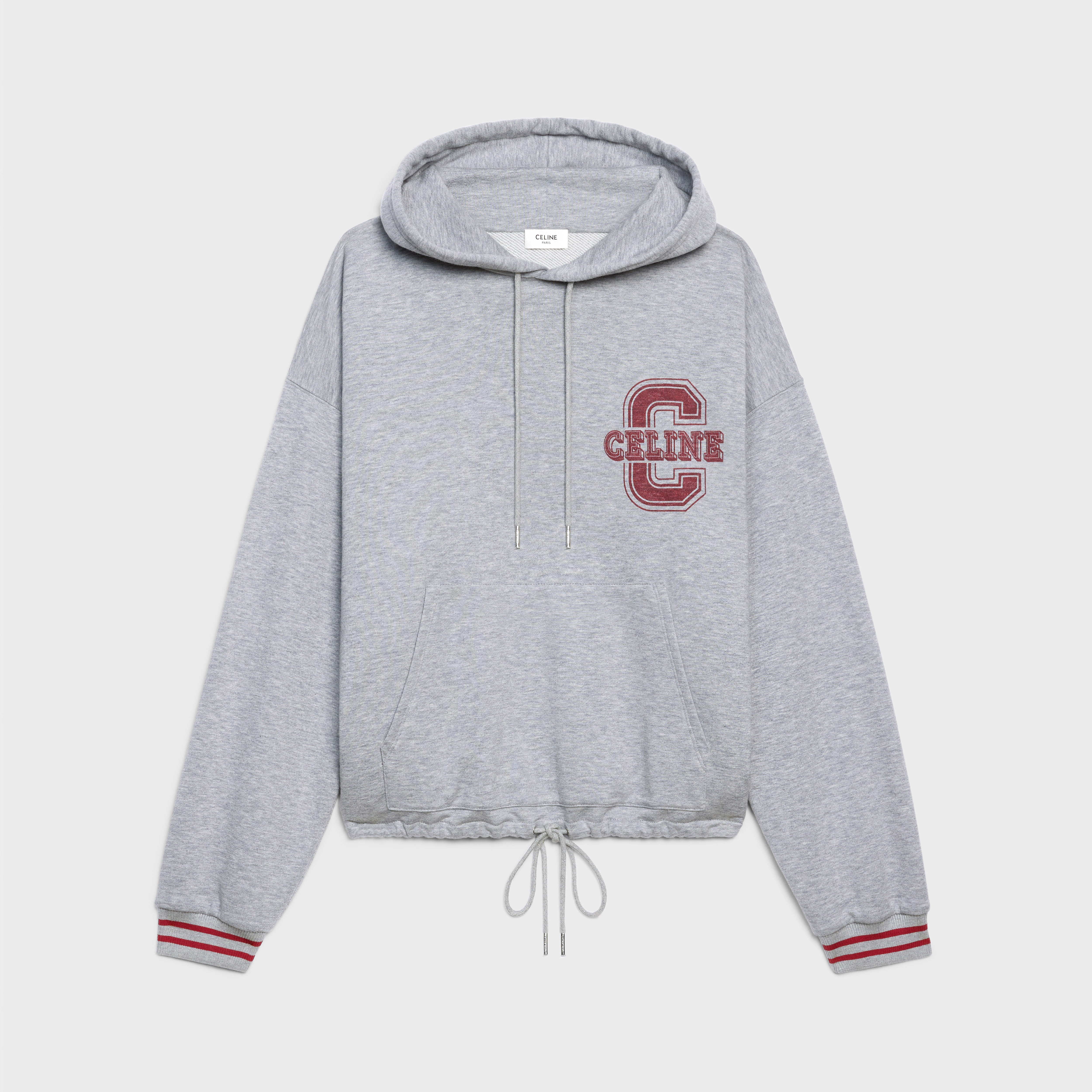 LOOSE "C " COTTON/CASHMERE HOODIE - 1