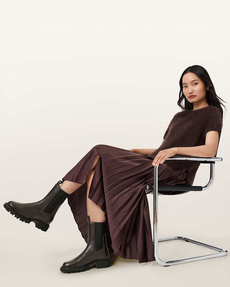 ALLSAINTS HALLIE LEATHER BOOTS outlook