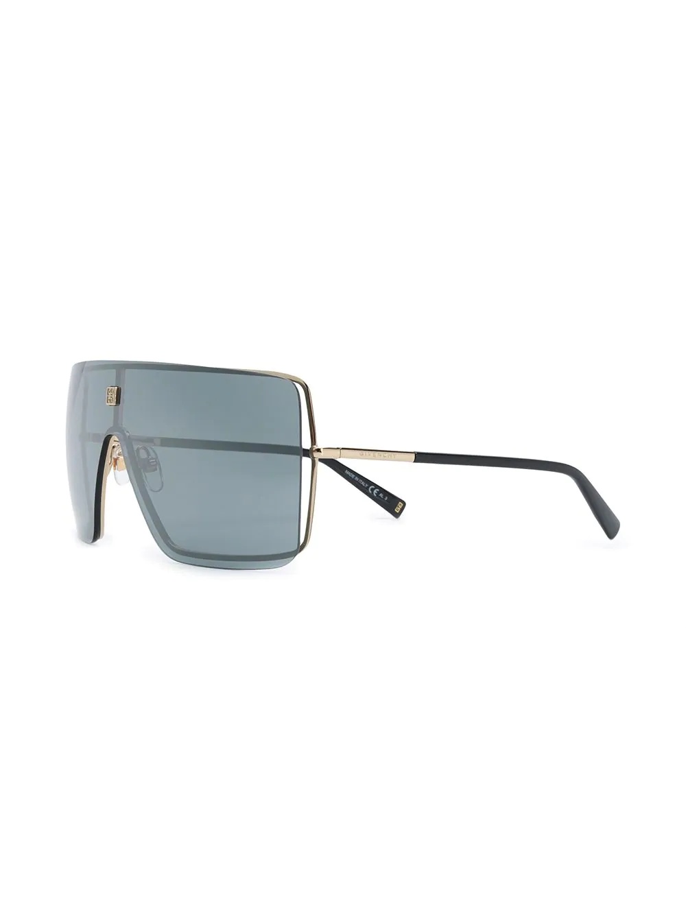 oversized rectangular frame sunglasses - 2