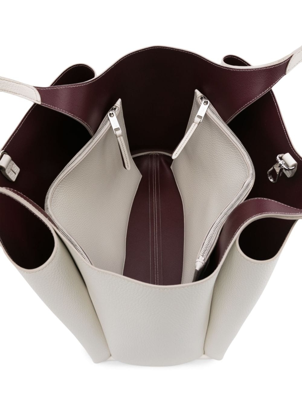 medium leather tote bag - 5