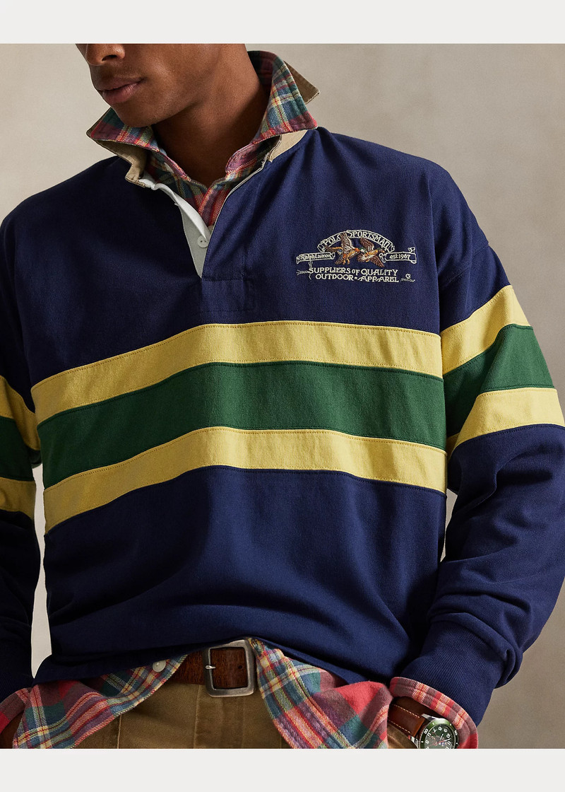 Vintage Fit Embroidered Rugby Shirt 5