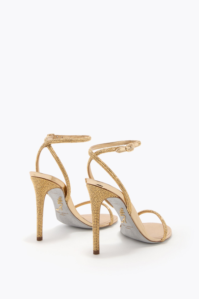 RENE CAOVILLA ELLABRITA CHAMPAGNE SANDAL 105 outlook