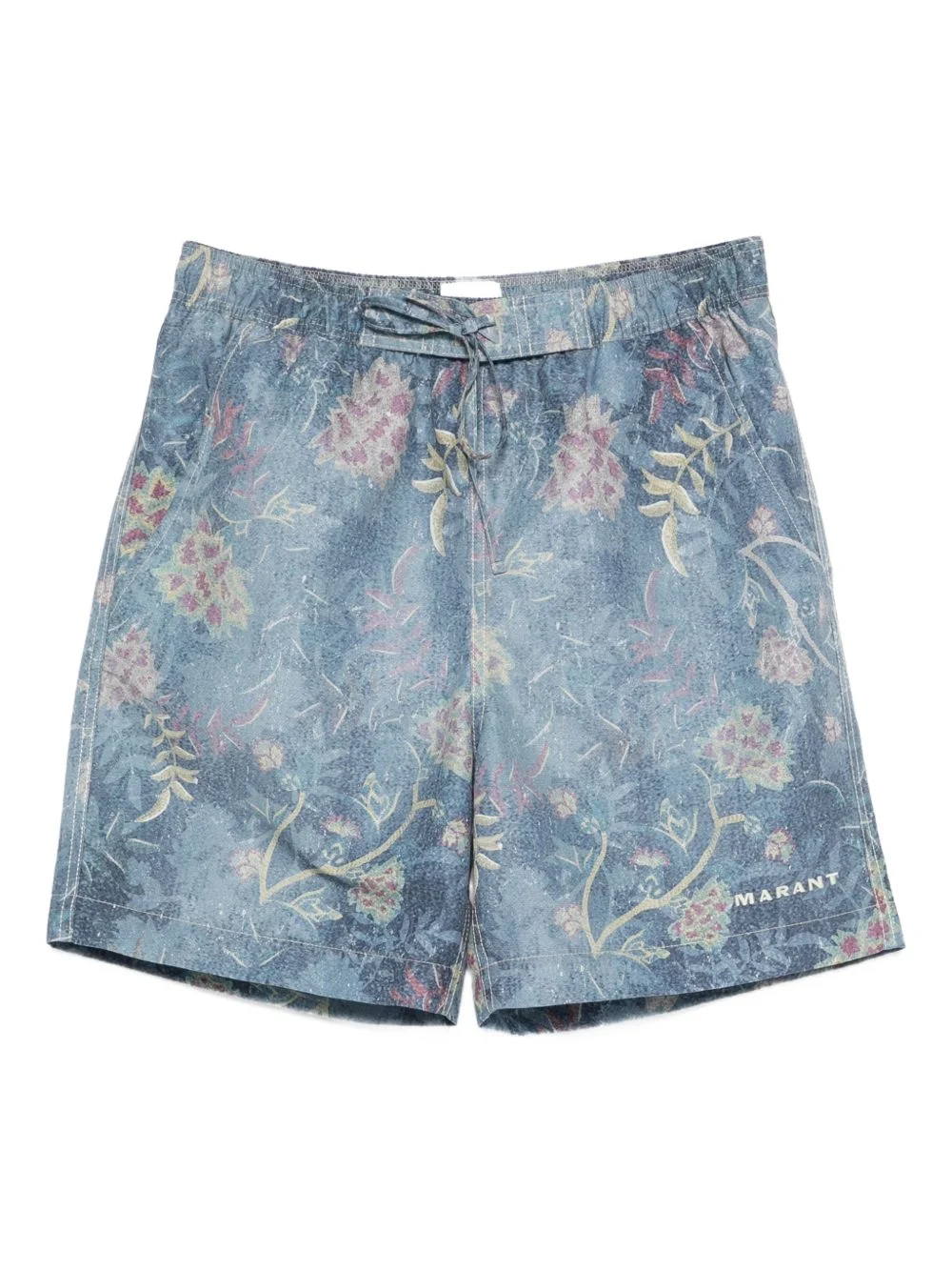 floral-print beachwear shorts - 1