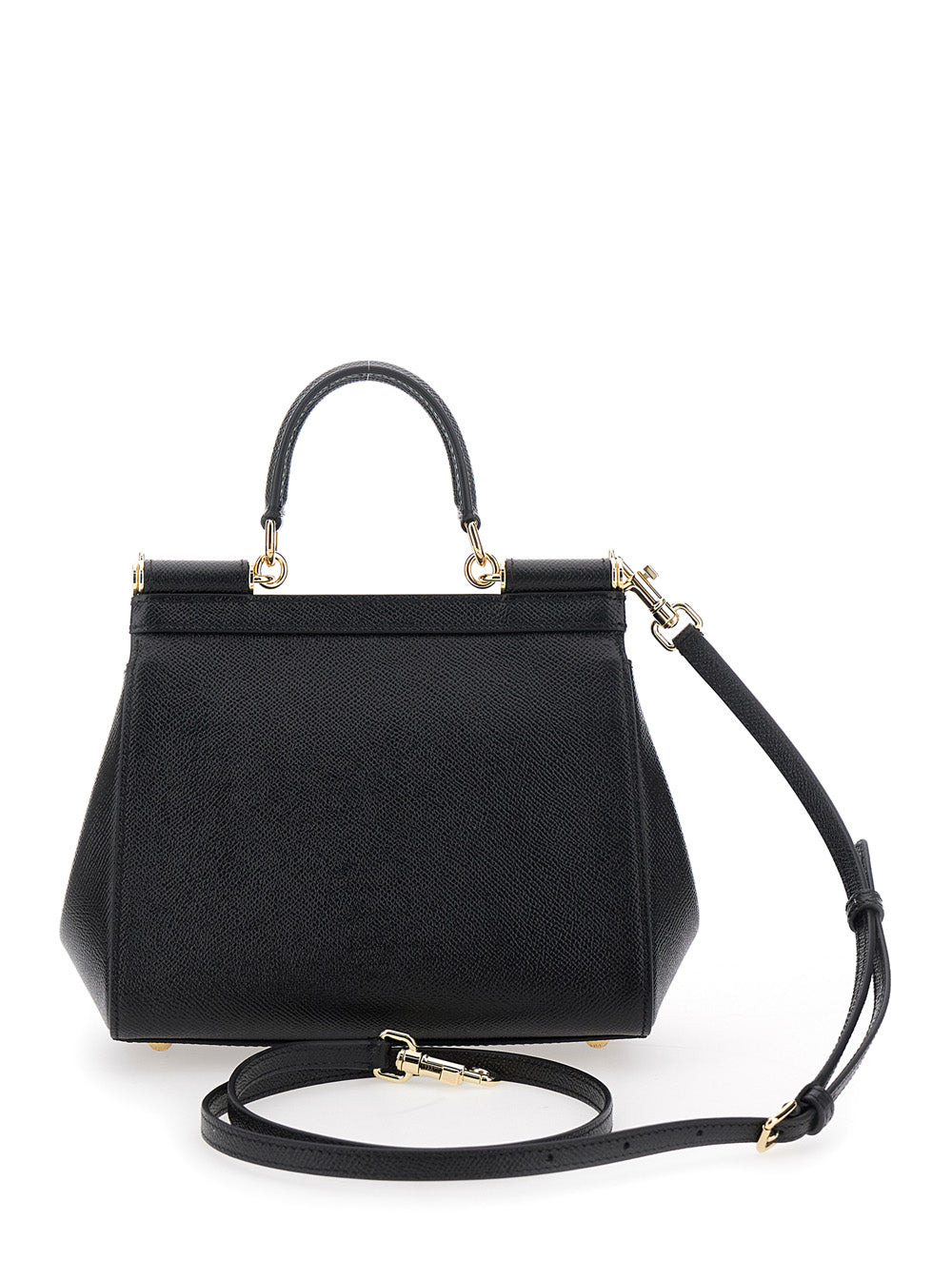 Dolce & Gabbana Women Black Handbag With Adjustable And Removable Shoulder Strap And Logo Plaque On  - 4