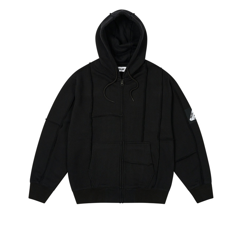 PATCH ME UP ZIP HOOD BLACK - 1