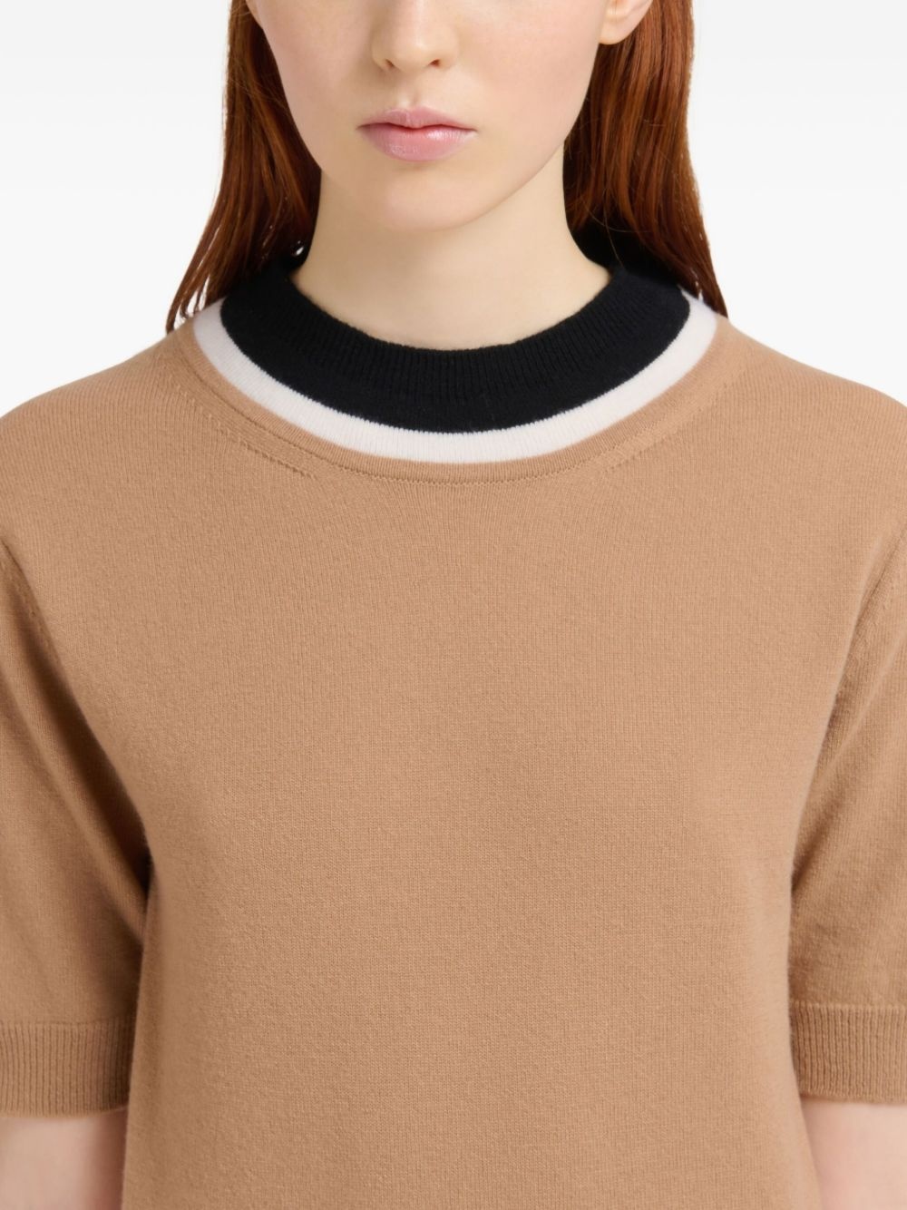two-tone knitted top - 5