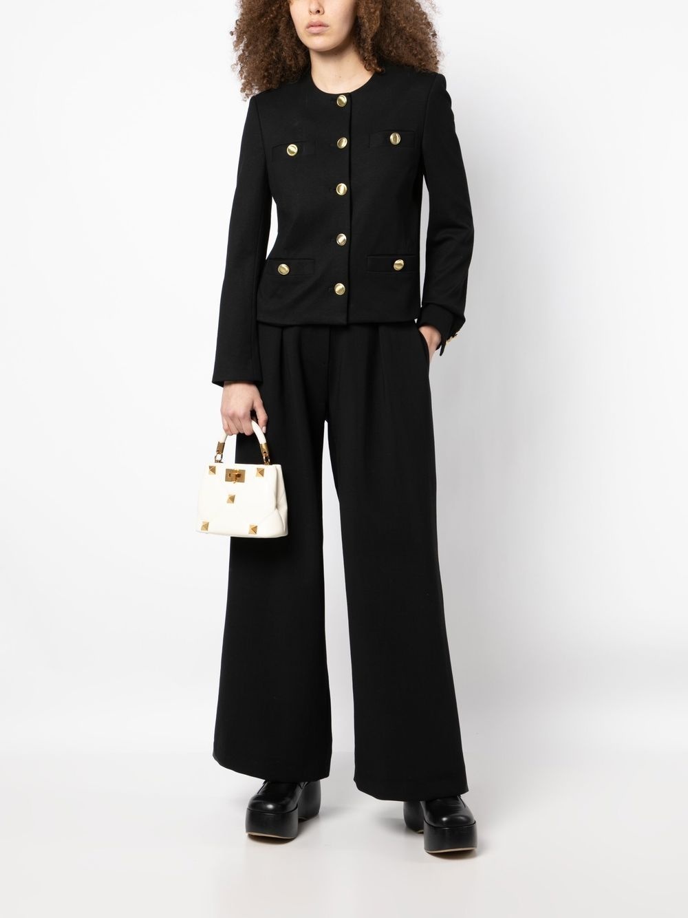 fitted button-down fastening jacket - 2