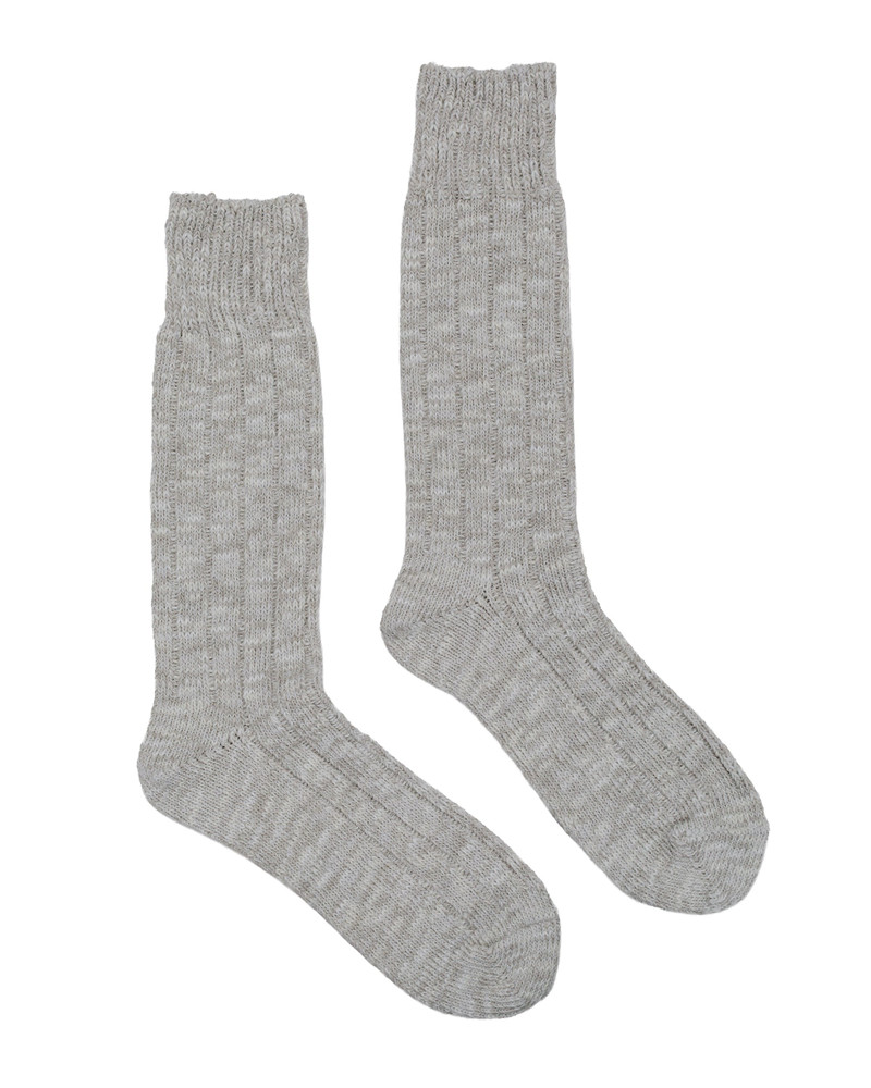 The Real McCoys The Real McCoy’s MA22012 Outdoor Socks 'Camp' Snow Gray outlook