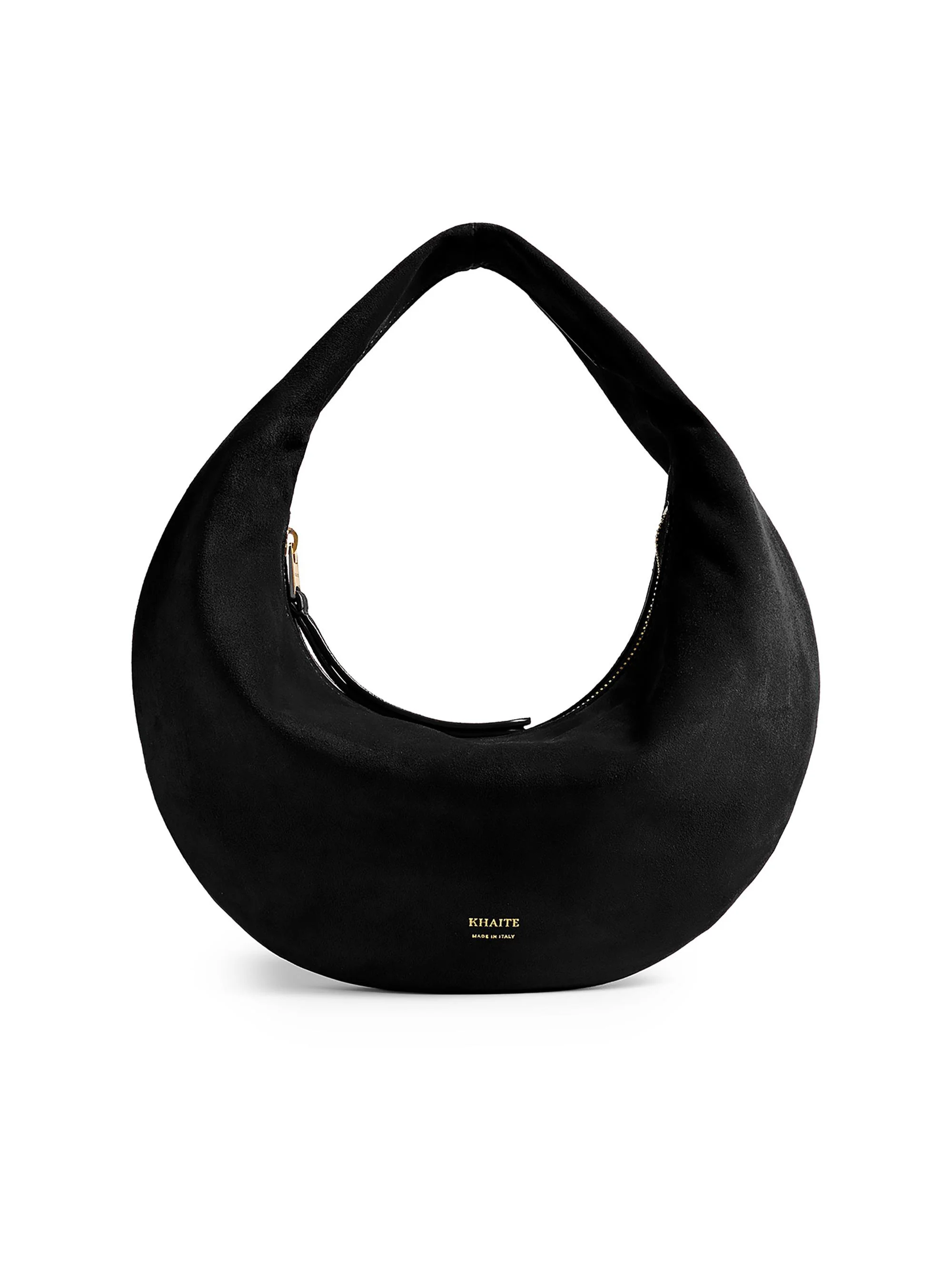 Women's Olivia Mini Suede Hobo Bag - Black - 1