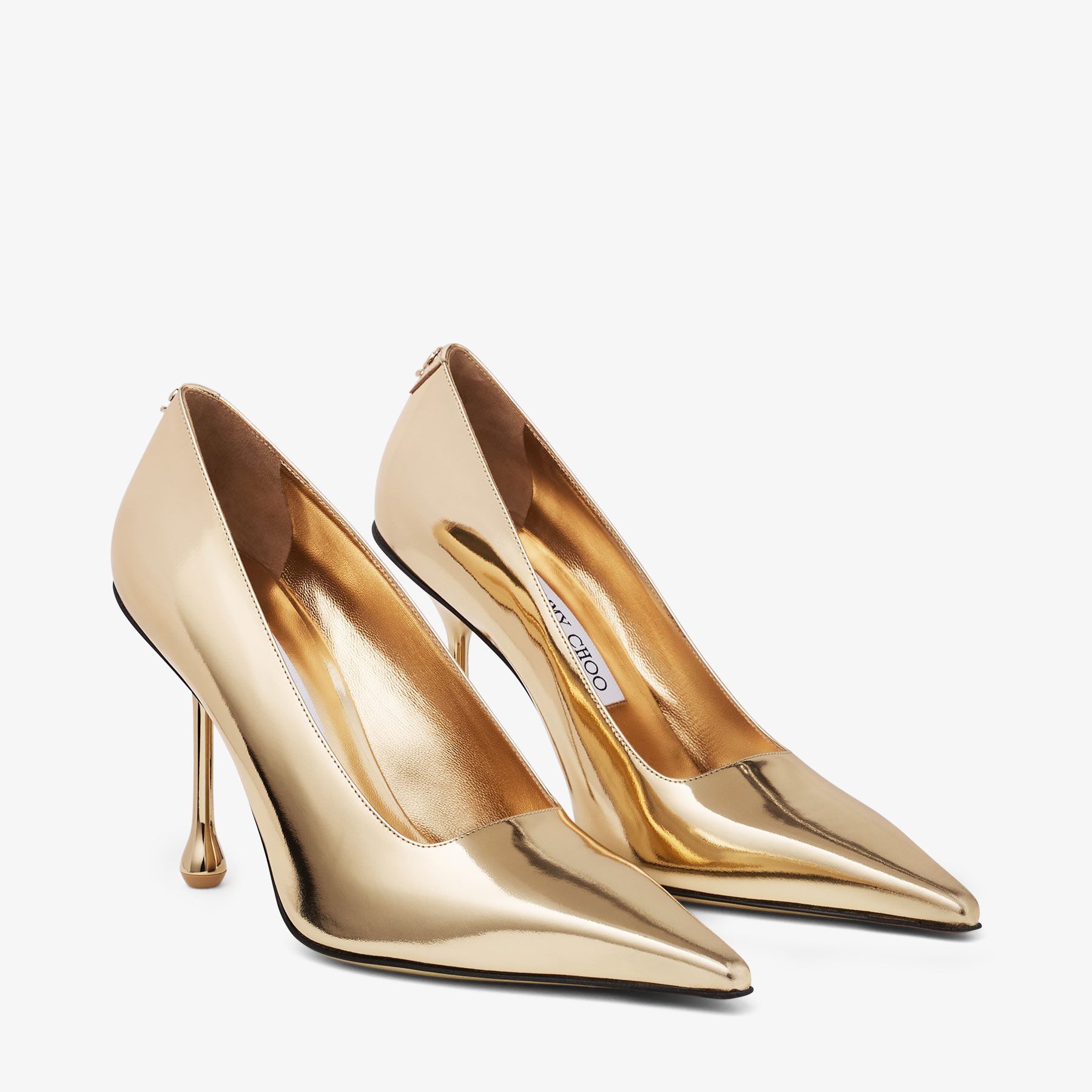 Ixia 95
Gold Liquid Metal Leather Pumps - 2