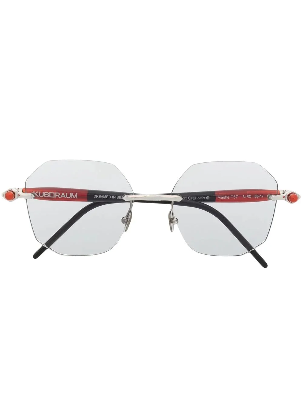 square-frame rimless glasses - 1