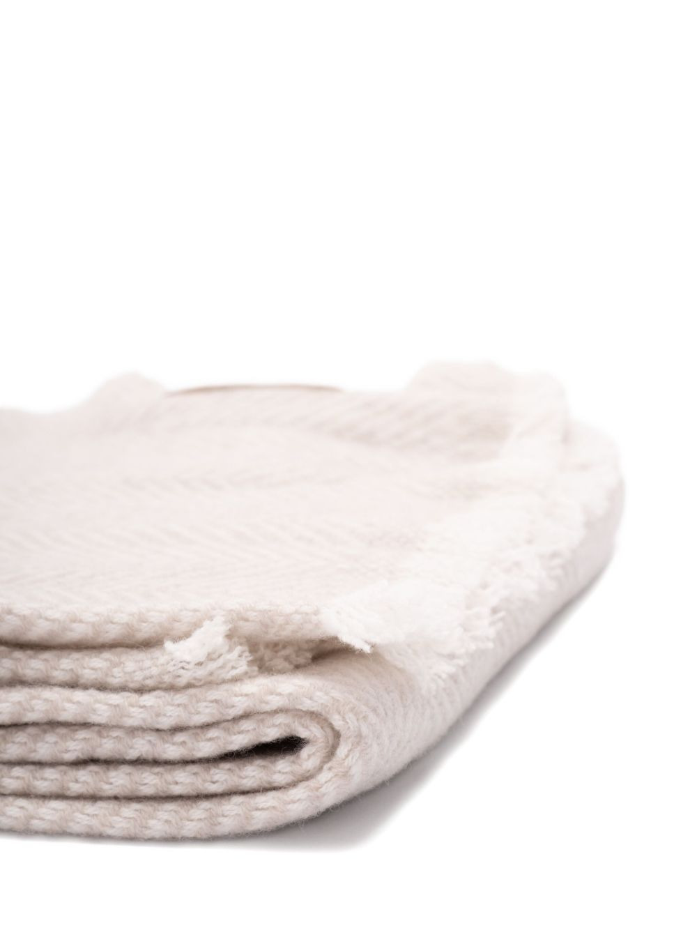 herringbone cashmere scarf - 4
