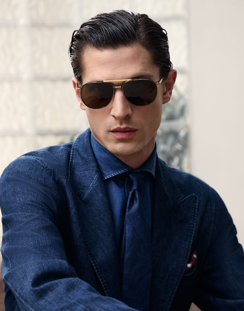 Goldcraft 1978 sunglasses in titanium and 18k solid gold with polarized lenses 5