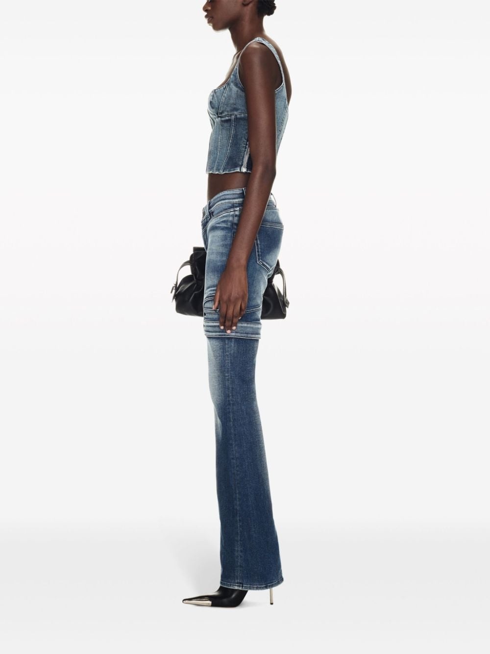Bustier denim cropped top - 3