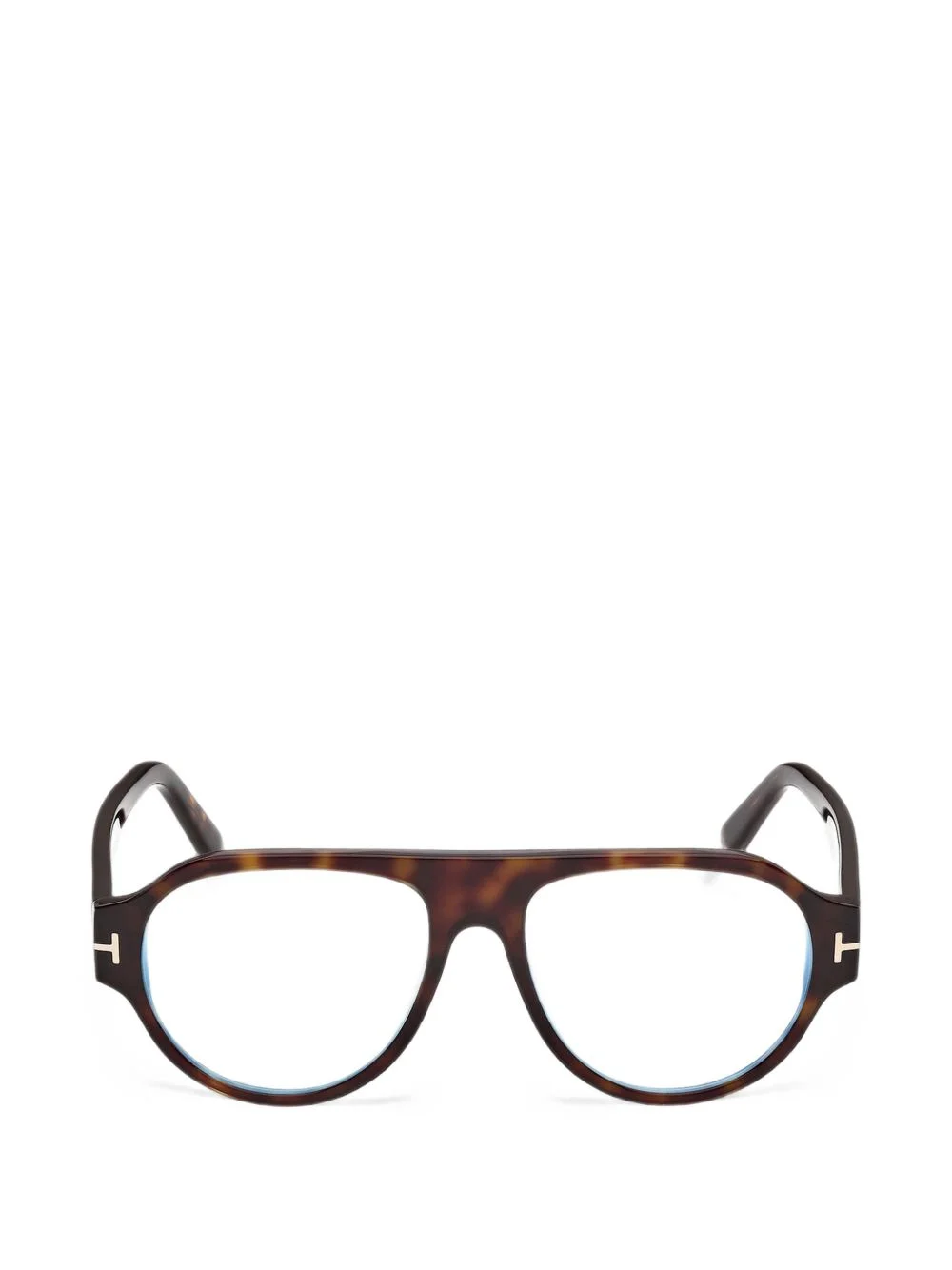 tortoiseshell-effect pilot-frame glasses - 1