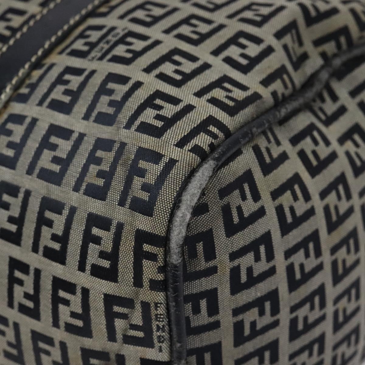 FENDI Zucchino Canvas Hand Bag Navy - 10