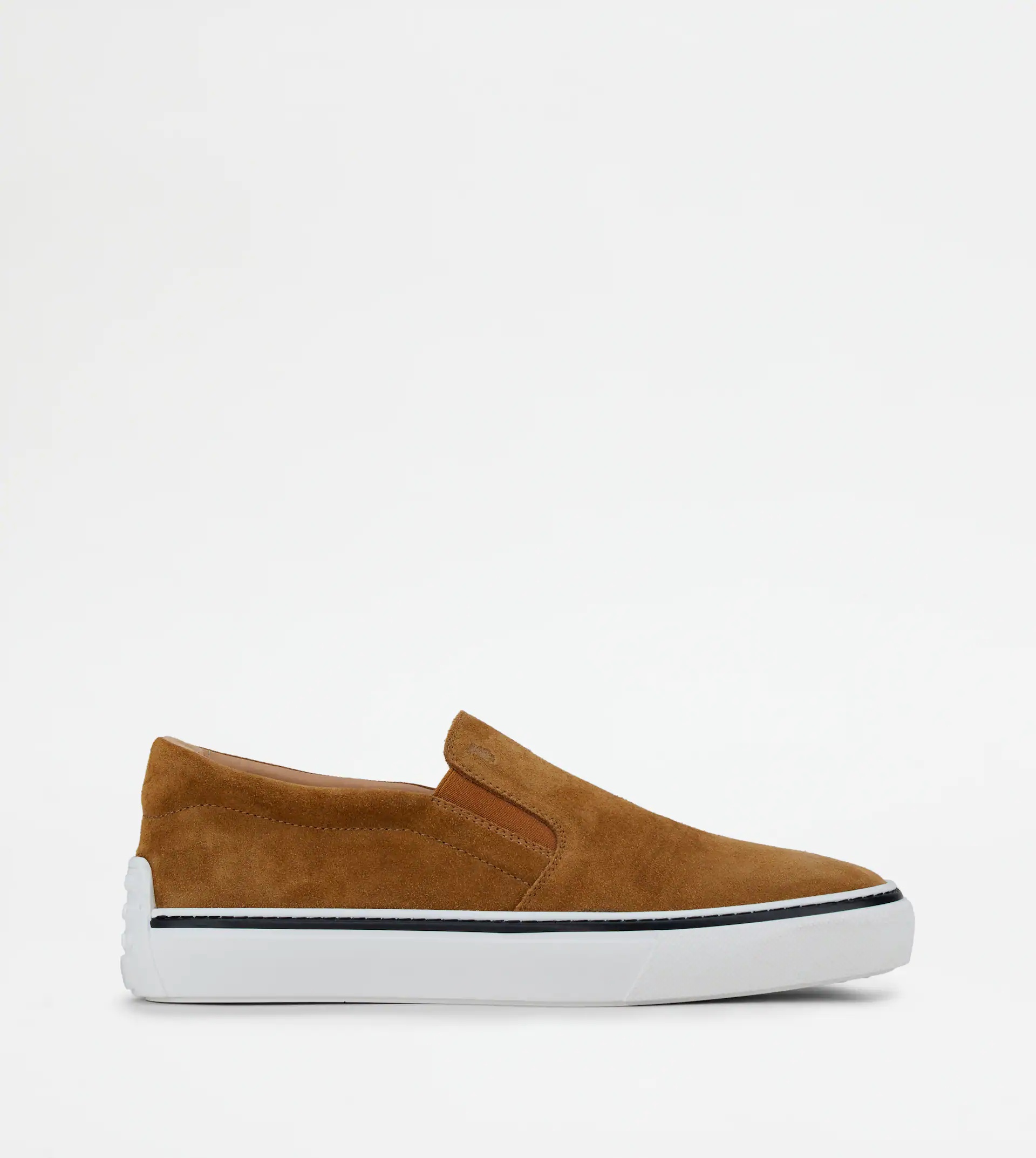 SLIP-ONS IN SUEDE - BROWN - 1