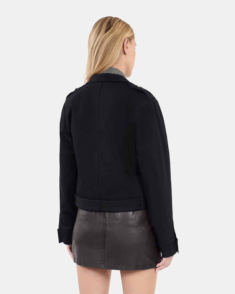 BLACK TRENCH STYLE JACKET 3