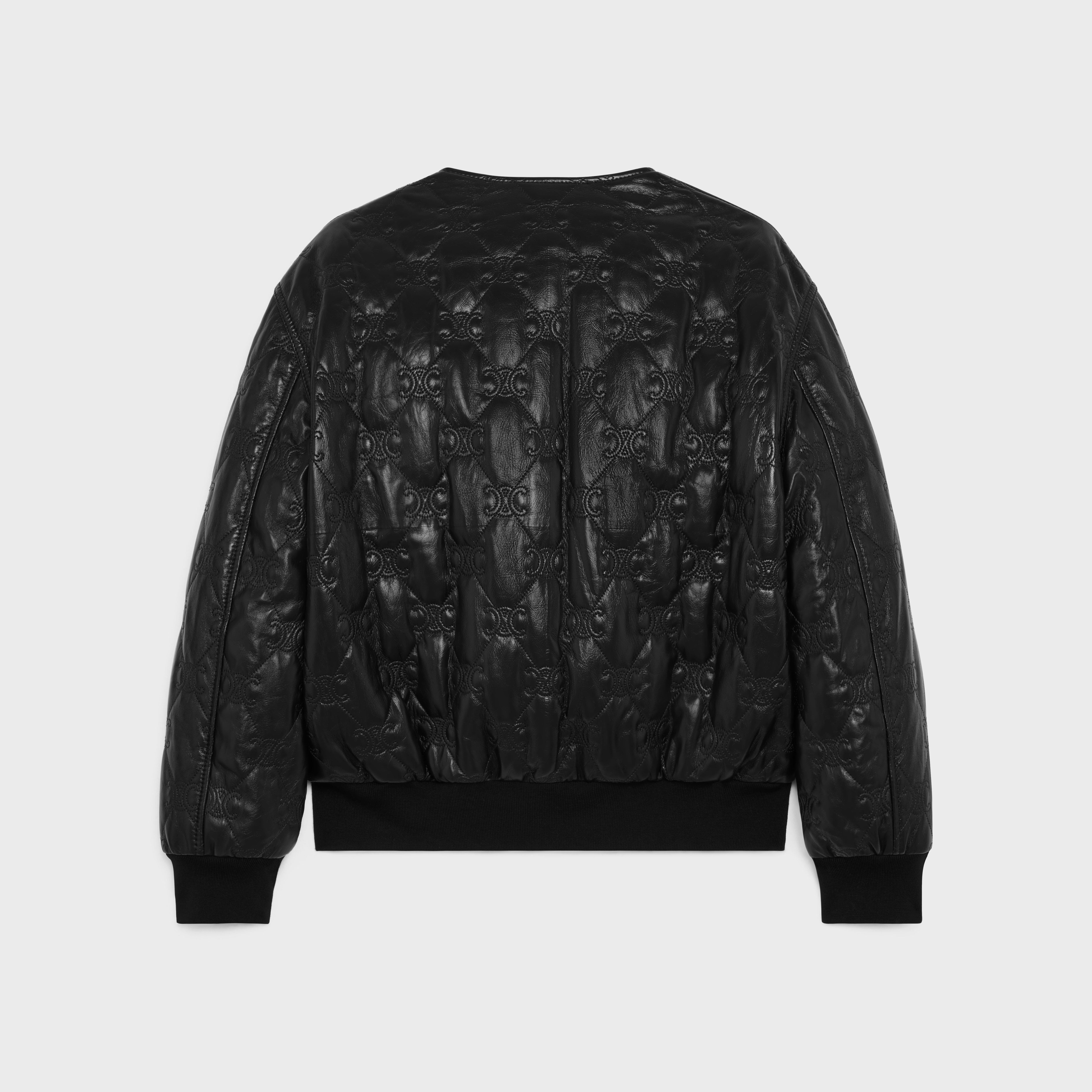 triomphe bomber jacket in soft lambskin - 2